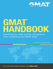 GMAT Handbook 2016